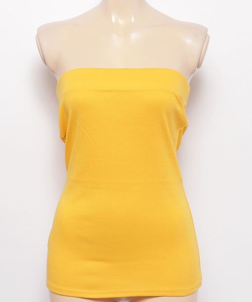 Pierrot（ピエロ）の「カラーバリエ豊富ベアトップ 4サイズ展開 シンプル ベアトップ チューブトップ（その他アンダーウェア/インナー・レディース・ピンク系その他/イエロー系その他/ブラウン/コーラルピンク/モカ/ベージュ/ミント/ブルー系その他/パープル/ラベンダー/オレンジ/杢グレー/イエロー系その他2/ライトベージュ/カーキ/レッド/オフホワイト/ネイビー/ブラック/チェリーピンク/チャコール・S/M/L/LL/3L）」の15枚目の写真