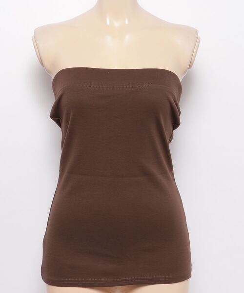 Pierrot（ピエロ）の「カラーバリエ豊富ベアトップ 4サイズ展開 シンプル ベアトップ チューブトップ（その他アンダーウェア/インナー・レディース・ピンク系その他/イエロー系その他/ブラウン/コーラルピンク/モカ/ベージュ/ミント/ブルー系その他/パープル/ラベンダー/オレンジ/杢グレー/イエロー系その他2/ライトベージュ/カーキ/レッド/オフホワイト/ネイビー/ブラック/チェリーピンク/チャコール・S/M/L/LL/3L）」の6枚目の写真