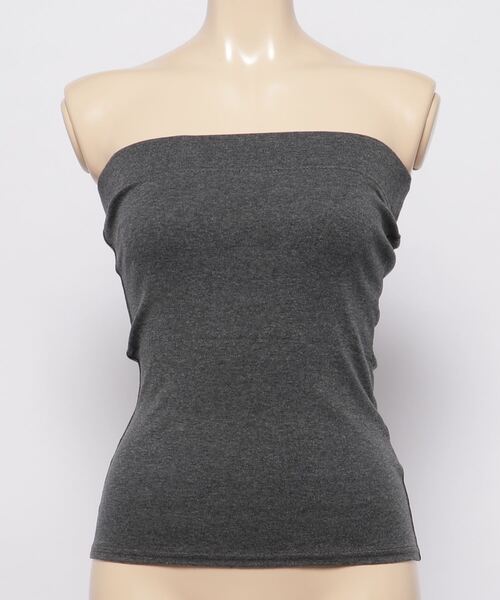 Pierrot（ピエロ）の「カラーバリエ豊富ベアトップ 4サイズ展開 シンプル ベアトップ チューブトップ（その他アンダーウェア/インナー・レディース・ピンク系その他/イエロー系その他/ブラウン/コーラルピンク/モカ/ベージュ/ミント/ブルー系その他/パープル/ラベンダー/オレンジ/杢グレー/イエロー系その他2/ライトベージュ/カーキ/レッド/オフホワイト/ネイビー/ブラック/チェリーピンク/チャコール・S/M/L/LL/3L）」の5枚目の写真