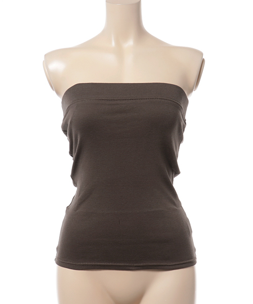 Pierrot（ピエロ）の「カラーバリエ豊富ベアトップ 4サイズ展開 シンプル ベアトップ チューブトップ（その他アンダーウェア/インナー・レディース・ピンク系その他/イエロー系その他/ブラウン/コーラルピンク/モカ/ベージュ/ミント/ブルー系その他/パープル/ラベンダー/オレンジ/杢グレー/イエロー系その他2/ライトベージュ/カーキ/レッド/オフホワイト/ネイビー/ブラック/チェリーピンク/チャコール・S/M/L/LL/3L）」の7枚目の写真