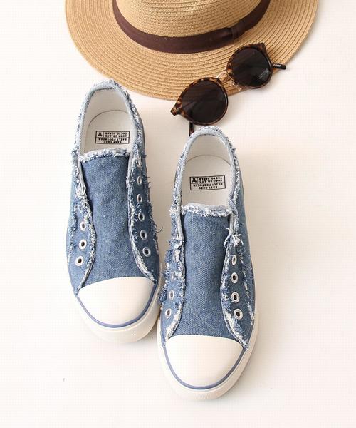 coen（コーエン）の「【『LEE』11月号掲載・2017FW新色登場・人気復刻カラー・追加生産】キャンバススリッポン（スニーカー）（スリッポン・レディース・ネイビー/オリーブ/グレー/ホワイト/ライトブルー/ブラック/グレー系その他/マスタード・LARGE/X-LARGE/MEDIUM/SMALL）」の7枚目の写真