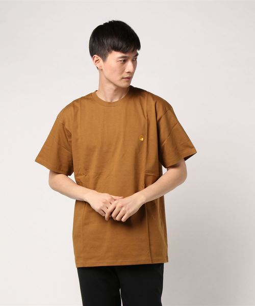 Carhartt WIP（カーハートダブリューアイピー）の「S/S CHASE T-SHIRT（Tシャツ/カットソー・メンズ・アッシュグレー/ブルー/ブラック/ホワイト/ダークグリーン/ヘザーグレー/レッド/グリーン/ダークネイビー/ブラウン・SMALL/MEDIUM/LARGE/X-LARGE/X-SMALL）」の6枚目の写真