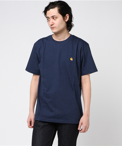Carhartt WIP（カーハートダブリューアイピー）の「S/S CHASE T-SHIRT（Tシャツ/カットソー・メンズ・アッシュグレー/ブルー/ブラック/ホワイト/ダークグリーン/ヘザーグレー/レッド/グリーン/ダークネイビー/ブラウン・SMALL/MEDIUM/LARGE/X-LARGE/X-SMALL）」の9枚目の写真