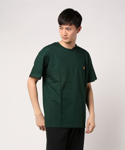 Carhartt WIP（カーハートダブリューアイピー）の「S/S CHASE T-SHIRT（Tシャツ/カットソー・メンズ・アッシュグレー/ブルー/ブラック/ホワイト/ダークグリーン/ヘザーグレー/レッド/グリーン/ダークネイビー/ブラウン・SMALL/MEDIUM/LARGE/X-LARGE/X-SMALL）」の8枚目の写真