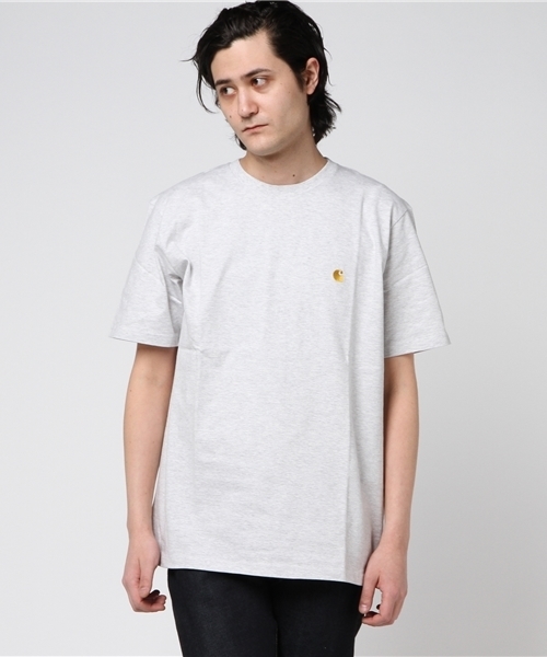 Carhartt WIP（カーハートダブリューアイピー）の「S/S CHASE T-SHIRT（Tシャツ/カットソー・メンズ・アッシュグレー/ブルー/ブラック/ホワイト/ダークグリーン/ヘザーグレー/レッド/グリーン/ダークネイビー/ブラウン・SMALL/MEDIUM/LARGE/X-LARGE/X-SMALL）」の4枚目の写真