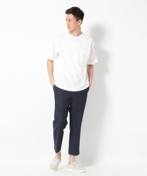 GLOBAL WORK（グローバルワーク）の「【吸水速乾】フハクコンビＢＩＧＴ/740898（Tシャツ/カットソー・メンズ・ホワイト/カーキ/ダークグレー/ブルー・MEDIUM/LARGE/X-LARGE/SMALL）」の5枚目の写真