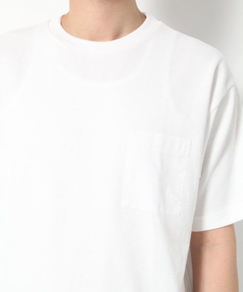 GLOBAL WORK（グローバルワーク）の「【吸水速乾】フハクコンビＢＩＧＴ/740898（Tシャツ/カットソー・メンズ・ホワイト/カーキ/ダークグレー/ブルー・MEDIUM/LARGE/X-LARGE/SMALL）」の8枚目の写真