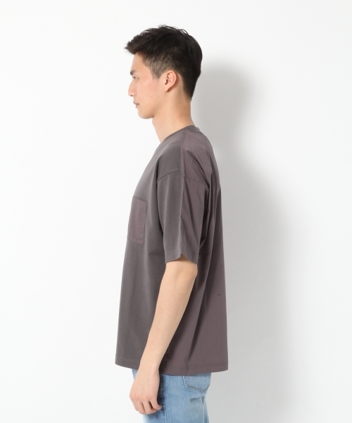 GLOBAL WORK（グローバルワーク）の「【吸水速乾】フハクコンビＢＩＧＴ/740898（Tシャツ/カットソー・メンズ・ホワイト/カーキ/ダークグレー/ブルー・MEDIUM/LARGE/X-LARGE/SMALL）」の15枚目の写真