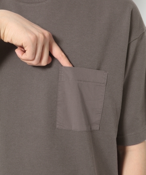 GLOBAL WORK（グローバルワーク）の「【吸水速乾】フハクコンビＢＩＧＴ/740898（Tシャツ/カットソー・メンズ・ホワイト/カーキ/ダークグレー/ブルー・MEDIUM/LARGE/X-LARGE/SMALL）」の17枚目の写真