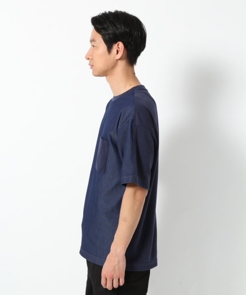 GLOBAL WORK（グローバルワーク）の「【吸水速乾】フハクコンビＢＩＧＴ/740898（Tシャツ/カットソー・メンズ・ホワイト/カーキ/ダークグレー/ブルー・MEDIUM/LARGE/X-LARGE/SMALL）」の18枚目の写真