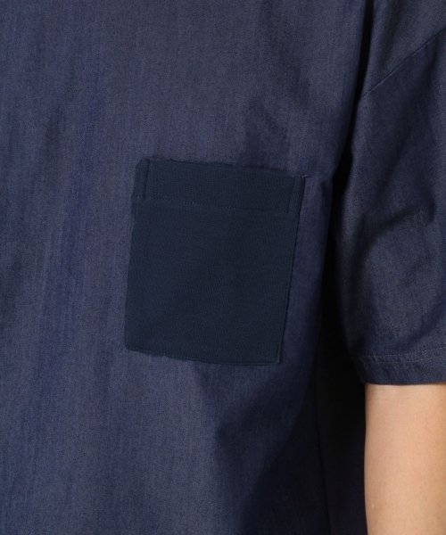 GLOBAL WORK（グローバルワーク）の「【吸水速乾】フハクコンビＢＩＧＴ/740898（Tシャツ/カットソー・メンズ・ホワイト/カーキ/ダークグレー/ブルー・MEDIUM/LARGE/X-LARGE/SMALL）」の19枚目の写真