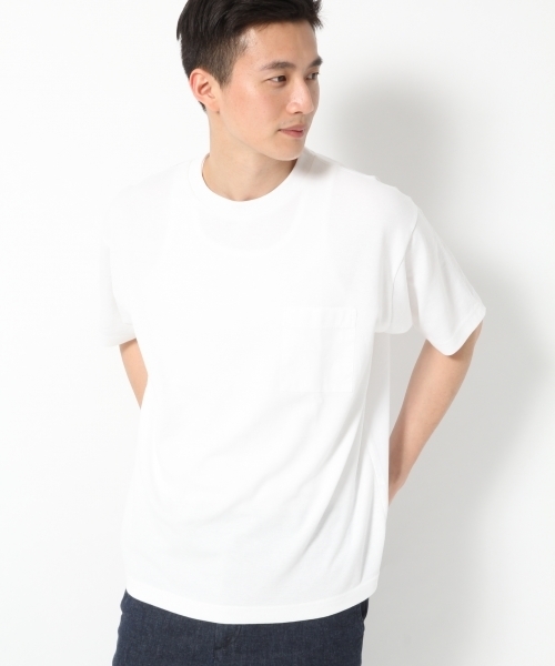 GLOBAL WORK（グローバルワーク）の「【吸水速乾】フハクコンビＢＩＧＴ/740898（Tシャツ/カットソー・メンズ・ホワイト/カーキ/ダークグレー/ブルー・MEDIUM/LARGE/X-LARGE/SMALL）」の22枚目の写真