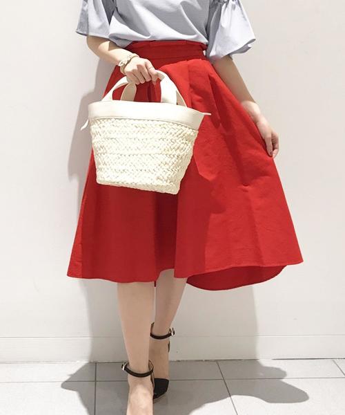 Jewel Changes（ジュエルチェンジズ）の「〓★JOCIT OX 2タック イレヘムスカート（スカート・レディース・パープル/レッド/ライトブルー・38/36）」の3枚目の写真