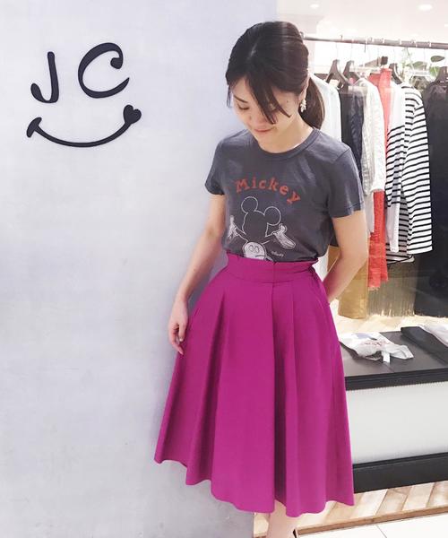 Jewel Changes（ジュエルチェンジズ）の「〓★JOCIT OX 2タック イレヘムスカート（スカート・レディース・パープル/レッド/ライトブルー・38/36）」の4枚目の写真