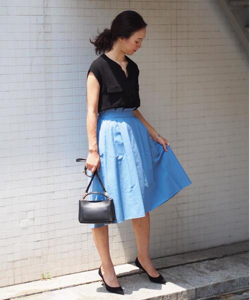 Jewel Changes（ジュエルチェンジズ）の「〓★JOCIT OX 2タック イレヘムスカート（スカート・レディース・パープル/レッド/ライトブルー・38/36）」の6枚目の写真