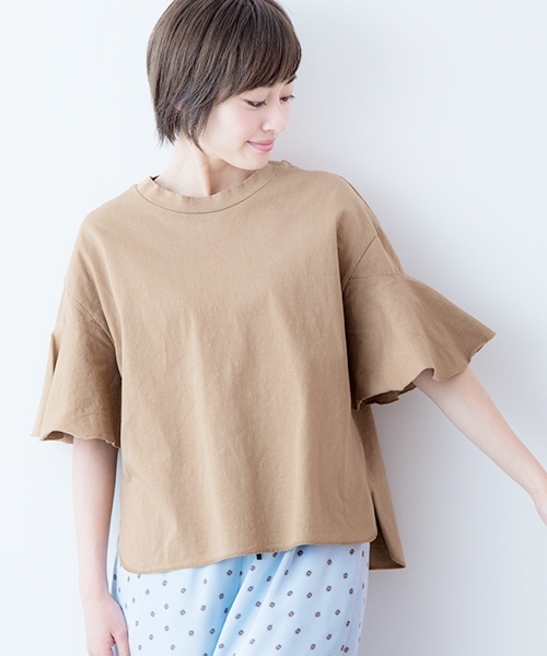 Banner Barrett（バナーバレット）の「BL JERSEY TOPS（Tシャツ/カットソー・レディース・ベージュ/ブラック/グリーン/オフホワイト・38）」の4枚目の写真