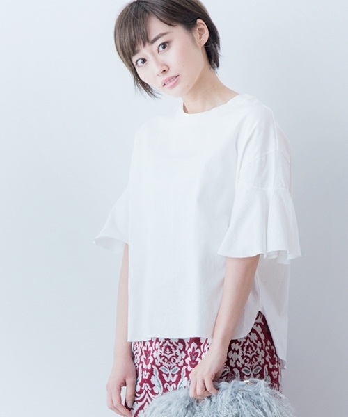 Banner Barrett（バナーバレット）の「BL JERSEY TOPS（Tシャツ/カットソー・レディース・ベージュ/ブラック/グリーン/オフホワイト・38）」の2枚目の写真