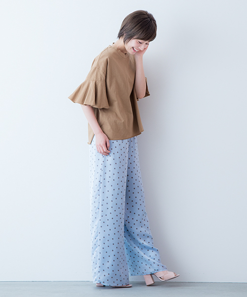 Banner Barrett（バナーバレット）の「BL JERSEY TOPS（Tシャツ/カットソー・レディース・ベージュ/ブラック/グリーン/オフホワイト・38）」の12枚目の写真