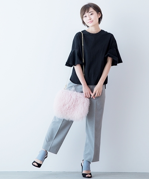 Banner Barrett（バナーバレット）の「BL JERSEY TOPS（Tシャツ/カットソー・レディース・ベージュ/ブラック/グリーン/オフホワイト・38）」の5枚目の写真