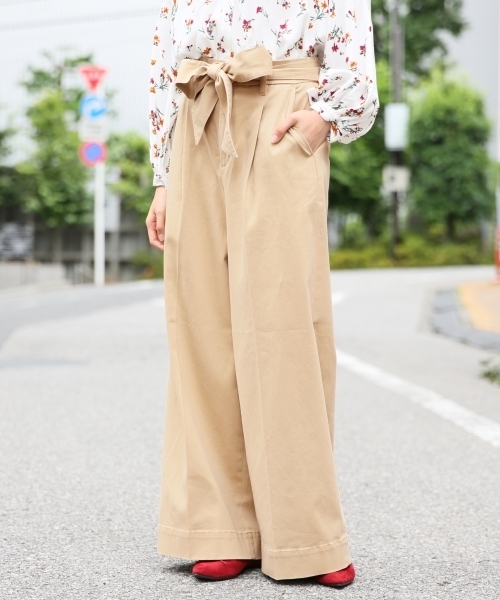GLOBAL WORK（グローバルワーク）の「リボンチノワイドパンツ/764364