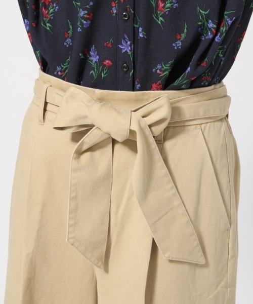 GLOBAL WORK（グローバルワーク）の「リボンチノワイドパンツ/764364（チノパンツ・レディース・ネイビー/ベージュ/ピンク/カーキ・LARGE/MEDIUM/SMALL）」の10枚目の写真