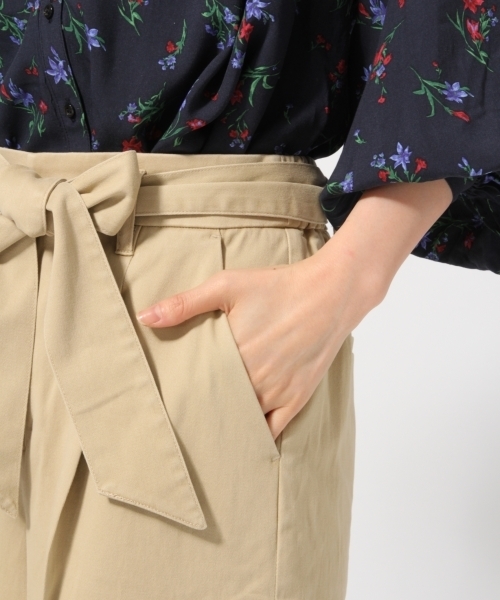 GLOBAL WORK（グローバルワーク）の「リボンチノワイドパンツ/764364（チノパンツ・レディース・ネイビー/ベージュ/ピンク/カーキ・LARGE/MEDIUM/SMALL）」の11枚目の写真