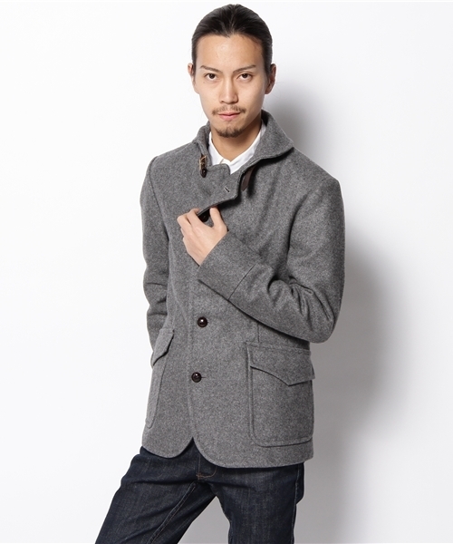 UNION STATION(ユニオンステーション)の「ショールカラーメルトンコート(ピーコート・メンズ・ブラック/グレー/ネイビー/ブラック系その他・MEDIUM/LARGE/LL)」の4枚目の写真