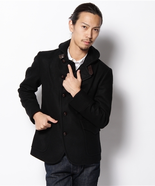 UNION STATION(ユニオンステーション)の「ショールカラーメルトンコート(ピーコート・メンズ・ブラック/グレー/ネイビー/ブラック系その他・MEDIUM/LARGE/LL)」の2枚目の写真