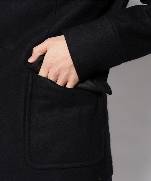 UNION STATION(ユニオンステーション)の「ショールカラーメルトンコート(ピーコート・メンズ・ブラック/グレー/ネイビー/ブラック系その他・MEDIUM/LARGE/LL)」の8枚目の写真