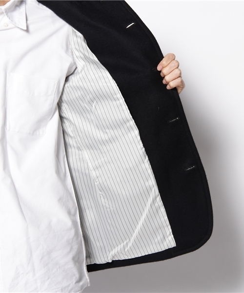 UNION STATION(ユニオンステーション)の「ショールカラーメルトンコート(ピーコート・メンズ・ブラック/グレー/ネイビー/ブラック系その他・MEDIUM/LARGE/LL)」の10枚目の写真