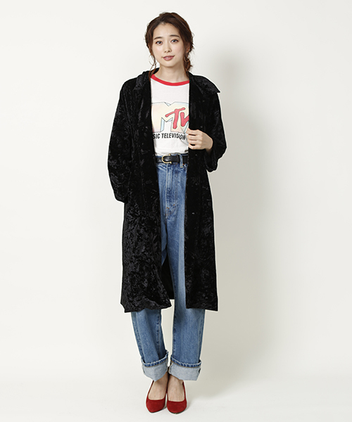 FREAK'S STORE(フリークスストア)の「ロングステンカラーコート(ステンカラーコート)」|ブラック