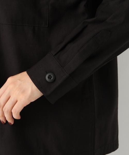 A part by（アパートバイ）の「Cミリタリーシャツジャケット 769453 （ミリタリージャケット・レディース・ブラック/カーキ・FREE）」の13枚目の写真