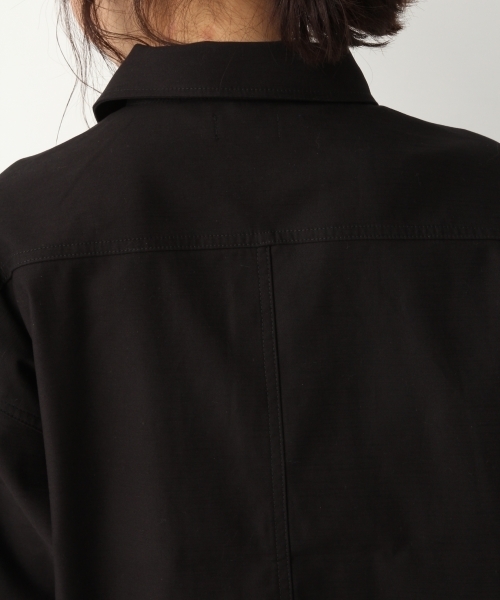 A part by（アパートバイ）の「Cミリタリーシャツジャケット 769453 （ミリタリージャケット・レディース・ブラック/カーキ・FREE）」の8枚目の写真