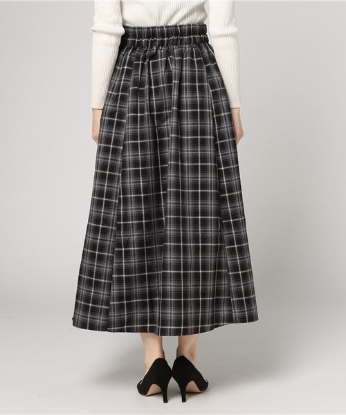 earth music&ecology（アースミュージックアンドエコロジー）の「チェックタックスカート（スカート・レディース・グレー/グリーン/ボルドー/マスタード・FREE）」の11枚目の写真