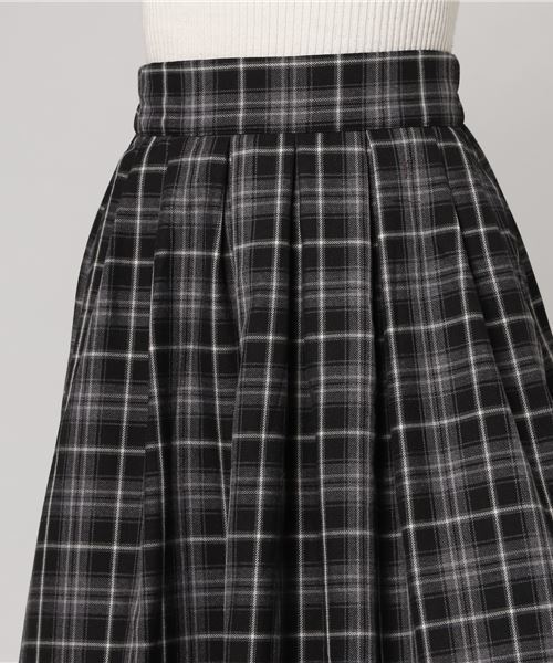 earth music&ecology（アースミュージックアンドエコロジー）の「チェックタックスカート（スカート・レディース・グレー/グリーン/ボルドー/マスタード・FREE）」の9枚目の写真