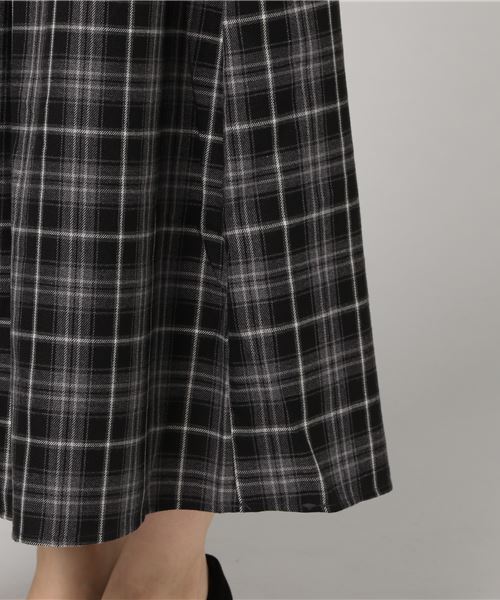 earth music&ecology（アースミュージックアンドエコロジー）の「チェックタックスカート（スカート・レディース・グレー/グリーン/ボルドー/マスタード・FREE）」の8枚目の写真