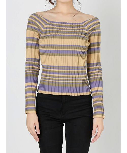 MURUA（ムルーア）の「スリットフィットニット（ニット/セーター・レディース・ホワイト/ブラック/イエロー/その他1・FREE）」の6枚目の写真