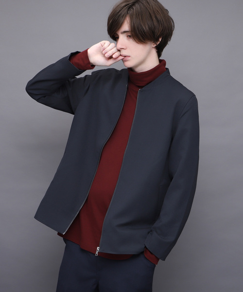 EMMA CLOTHES(エマクローズ)の「TRストレッチノーカラージャケット(ノーカラージャケット・メンズ・チャコールグレー/ベージュ/ブラック/ネイビー・L/M)」の4枚目の写真