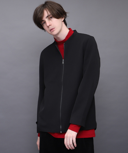 EMMA CLOTHES(エマクローズ)の「TRストレッチノーカラージャケット(ノーカラージャケット・メンズ・チャコールグレー/ベージュ/ブラック/ネイビー・L/M)」の2枚目の写真