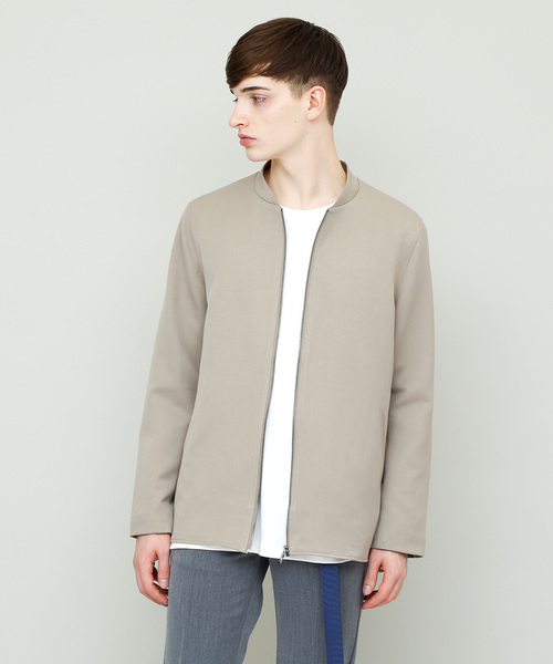 EMMA CLOTHES(エマクローズ)の「TRストレッチノーカラージャケット(ノーカラージャケット・メンズ・チャコールグレー/ベージュ/ブラック/ネイビー・L/M)」の12枚目の写真