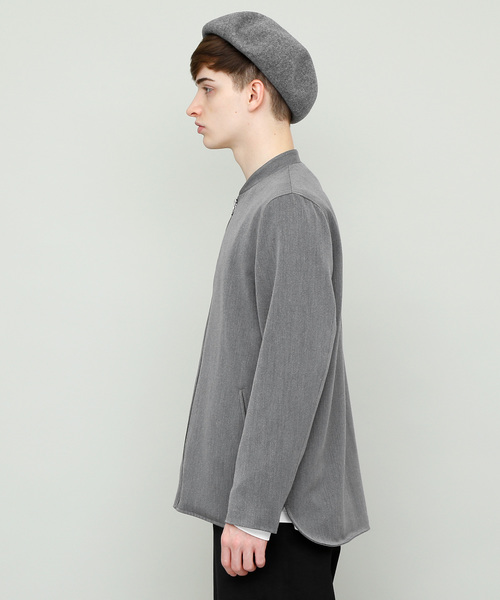 EMMA CLOTHES(エマクローズ)の「TRストレッチノーカラージャケット(ノーカラージャケット・メンズ・チャコールグレー/ベージュ/ブラック/ネイビー・L/M)」の18枚目の写真