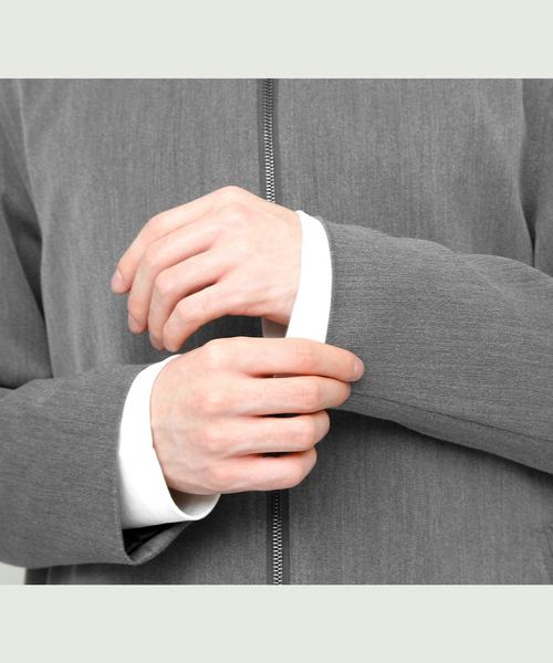 EMMA CLOTHES(エマクローズ)の「TRストレッチノーカラージャケット(ノーカラージャケット・メンズ・チャコールグレー/ベージュ/ブラック/ネイビー・L/M)」の21枚目の写真