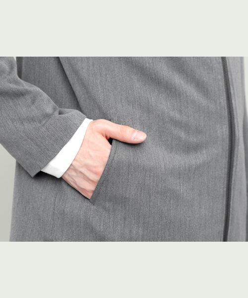 EMMA CLOTHES(エマクローズ)の「TRストレッチノーカラージャケット(ノーカラージャケット・メンズ・チャコールグレー/ベージュ/ブラック/ネイビー・L/M)」の22枚目の写真