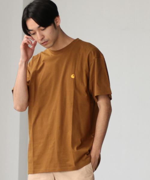 Carhartt（カーハート）の「[カーハート] ST CARHARTT CHASE Tシャツ ◆（Tシャツ/カットソー・メンズ・ブラウン/ライム/ライトピンク/ホワイト・LARGE/MEDIUM/SMALL）」の3枚目の写真