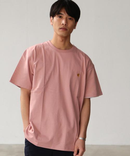 Carhartt（カーハート）の「[カーハート] ST CARHARTT CHASE Tシャツ ◆（Tシャツ/カットソー・メンズ・ブラウン/ライム/ライトピンク/ホワイト・LARGE/MEDIUM/SMALL）」の4枚目の写真