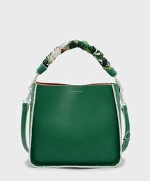 スカーフラップハンドルバッグ / SCARF WRAPPED HANDLE BAG