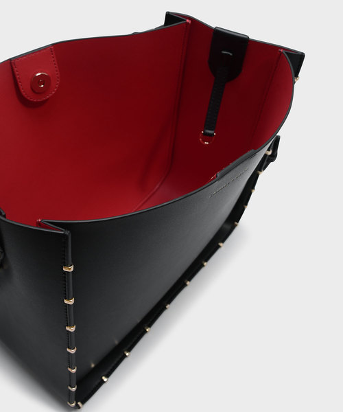 CHARLES & KEITH(チャールズ & キース)の「スカーフラップハンドルバッグ / SCARF WRAPPED HANDLE BAG(ショルダーバッグ・レディース・ブラック/グリーン/オレンジ・L)」の10枚目の写真
