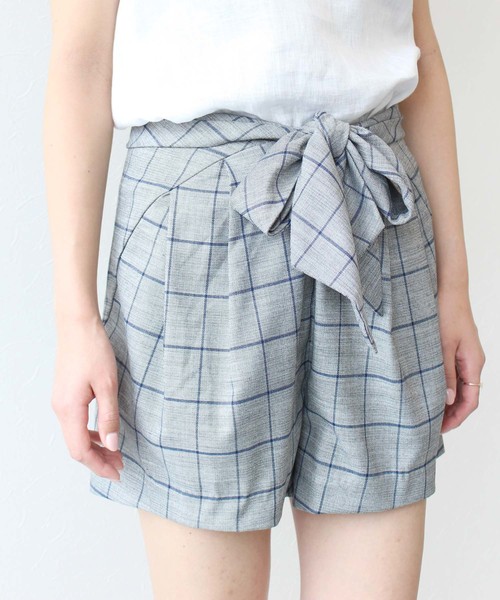 TITE IN THE STORE(ティテ インザ ストア)の「チェック柄ショートパンツ(パンツ)」|グレー