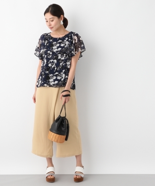 LEPSIM（レプシィム）の「R/Tクロプドワイドパンツ　796645（その他パンツ・レディース・ブラック/ベージュ/カーキ/オレンジ・MEDIUM/LARGE）」の7枚目の写真