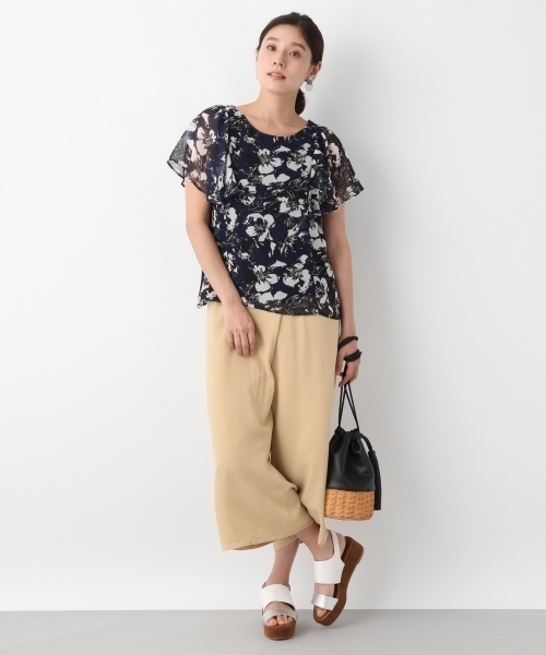 LEPSIM（レプシィム）の「R/Tクロプドワイドパンツ　796645（その他パンツ・レディース・ブラック/ベージュ/カーキ/オレンジ・MEDIUM/LARGE）」の8枚目の写真